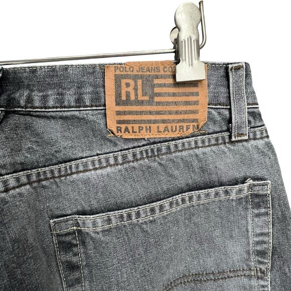 Ralph Lauren Jeans Mens 33x32 Gray Easy Fit Straight Casual Classic Y2K Preppy - Picture 4 of 14